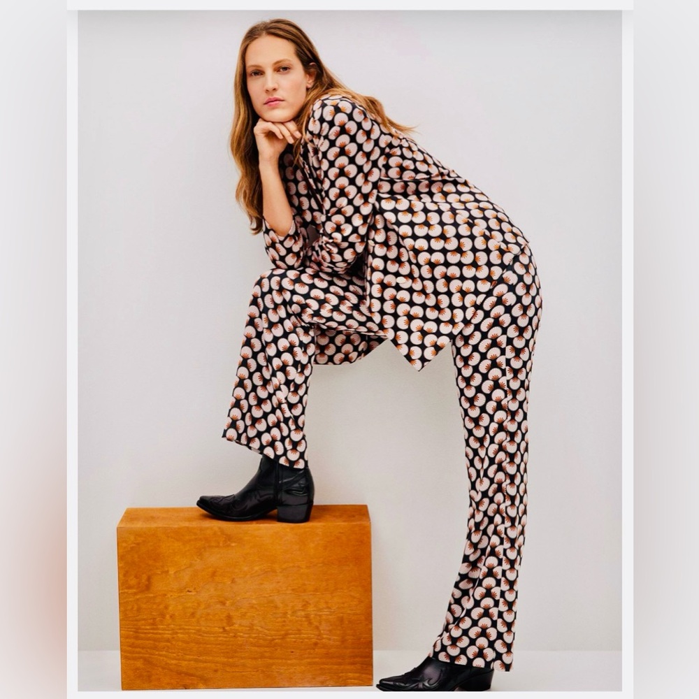 Mango Printed Trousers And Matching Double Breast… - image 5